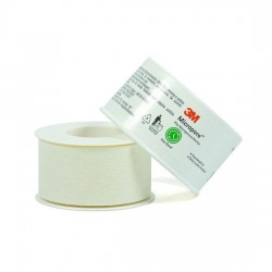 FITA MICROPORE BRANCA BRANCA 2,5CMX10M - 3M