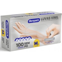 LUVA VINIL S/PO M - BOMPACK