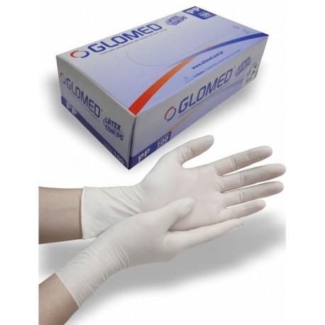 LUVA SAUDE LATEX C/PO PP - GLOMED