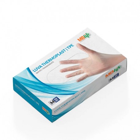 LUVA TPE S/PO TRANSPARENTE M - MBLIFE