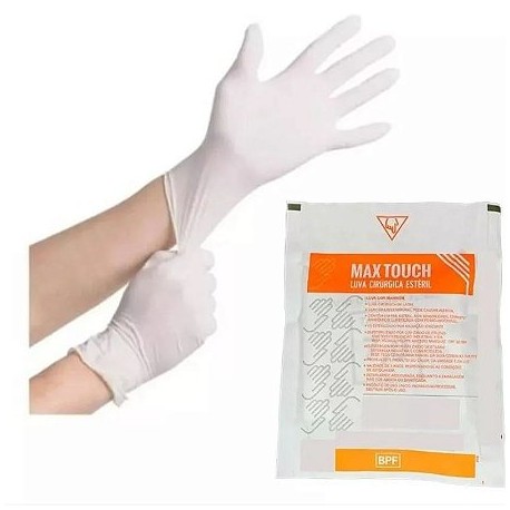 LUVA CIRUR PAR LATEX EST C/PO 7,0 - MAX TOUCH