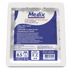 LUVA CIRUR PAR LATEX EST C/PO 7,- MEDIX