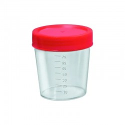 Coletor Universal Est Tampa Vermelha S/Pa 80Ml Pc/500 - CRAL