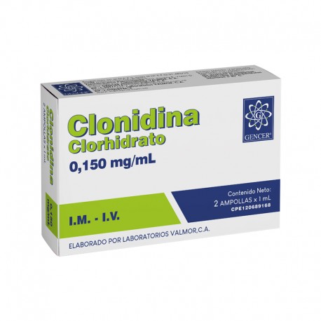 Unid Cloridrato De Clonidina 150Mg/Ml 1Ml Inj Amp - CRISTALIA