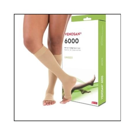 MEIA 6000 AD 20-30 P PE ABERTO BEGE - VENOSAN