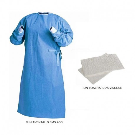 Avental cir est 30g sms azul claro - Descartee