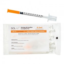 SERINGA INSULINA 0,5ML C/AG FIXA 31G X 0,2- SOL- M