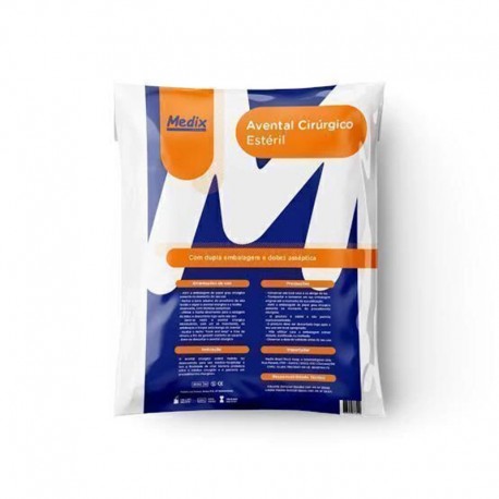 AVENTAL CIR EST 43G SMS AZUL CLARO XG + TOALHA IMP - MEDIX