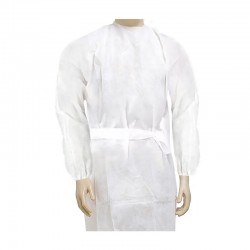 Avental branco 20g manga longa pc/10 - Kasmed