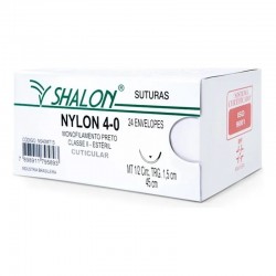UNID NYLON PRETO 4-0 C/AG 1,5 - SHALON