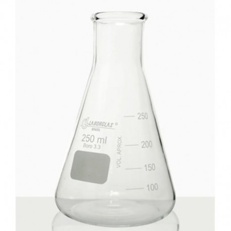 FRASCO ERLENMEYER BOCA ESTREITA 250ML - PLENA-LAB