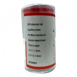 TUBO CAPILAR P/ MICROHEMATOCRITO C/ HEPARINA FRASCO C/500 - PRECISION