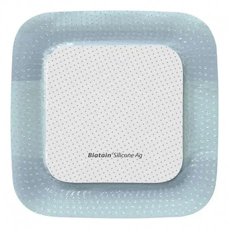 39636 - UNID CURATIVO SILICONE C/ AG PRATA 7,5 X 7,5CM - BIATAIN AG