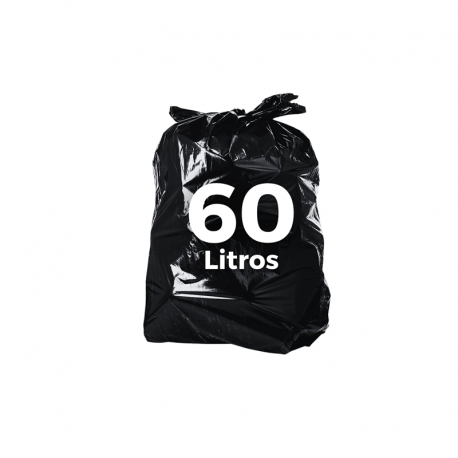 SACO LIXO PRETO REFORCADO 60L