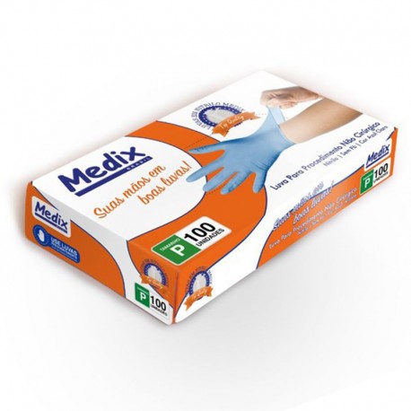LUVA NITRIL S/PO AZUL M C/100 - MEDIX_DUPLICADO