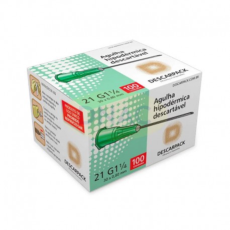 Unid Agulha 21G Verde 30 X 0,- SR