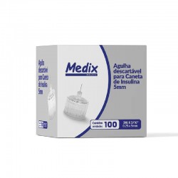 UNID AGULHA P/ CANETA DE INSULINA 31G 5MM C/100 MT/2000 - MEDIX