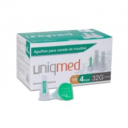 Unid Agulha P/ Caneta De Insulina 32G 4Mm - Uniqmed