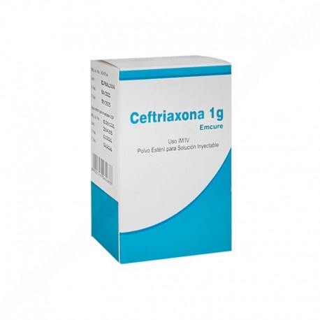 UNID CEFTRIAXONA DISSODICA HEMIEPTAIDRATADA 1G INJ - BLAU