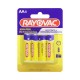 Pilha Palito AA Zinco (Amarela / Grossa) C/4 - Rayovac