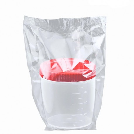 COLETOR URINA EST TAMPA VERMELHA 80ML C/PA PT/50- CRAL