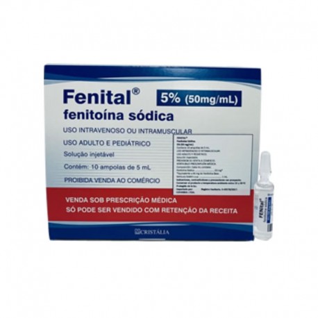 Crm - Unid Fenitoina 50Mg/Ml 5Ml Sol Inj (Fenital) - Cristalia