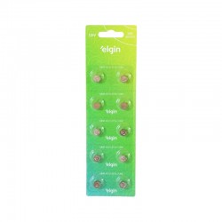 BATERIA MOEDINHA LR41 AG3 LR736 1,5V C/2 - ELGIN/GREEN