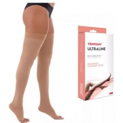 MEIA ULTRALINE 4000 AGH 30-40 G PE ABERTO BEGE - VENOSAN