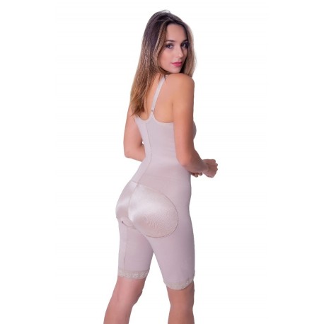 1681 - MODELADOR SHORT ALCA FECHO FRONTAL GLUTEO BEGE EPP - BIOBELA