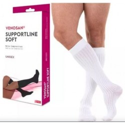 MEIA SUPPORTLINE SOFT AD 18-22MMHG PF BRANCO UNISSEX P - VENOSAN