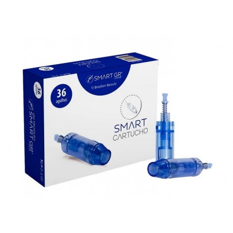 UNID CARTUCHO DERMA PEN HK 36 AGULHAS AZUL CX/10 - SMART GR