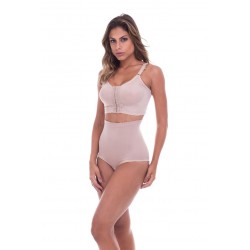 1611 - CALCINHA CINTURA ALTA BEGE P - BIOBELA