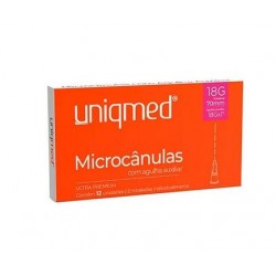 UNID MICROCANULA 18G C/AG 70MM CX/24 - UNIQMED
