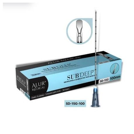 UNID MICROCANULA C/AG 15G 100MM B. PATO SUBCISAO CX/10 - ALUR